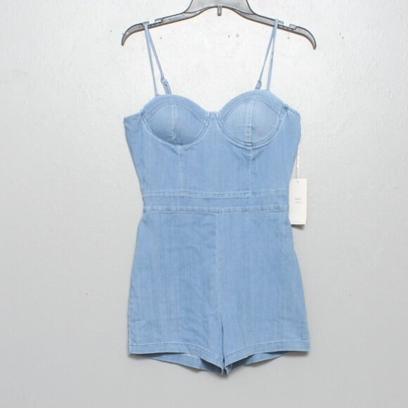 Blashe nwt chambray light wash denim romper - Picture 1 of 11